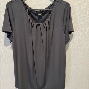 Liz Claiborne Charcoal Short Sleeve Top